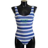 Dolce & Gabbana Stribede Badetøj Dolce & Gabbana Blue Striped One Piece Women Beachwear Bikini IT2