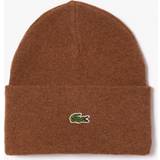 Lacoste Dame Huer Lacoste Unisex Wool Beanie One Brown