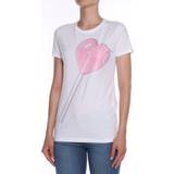 Love Moschino Dame Overdele Love Moschino White Cotton Tops & T-Shirt IT40