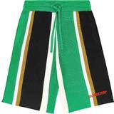 Kashmir - Piger Bukser Burberry Kids Green & Black Striped Shorts FIR TREE GREEN 14Y
