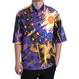 Multifarvet - One Size Skjorter Dolce & Gabbana Luminaire Print Cotton Polo Top Men Shirt IT39