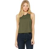 48 - Dame - Jersey Overdele BELLA CANVAS Women's Racerback Cropped Tank Heather Olive