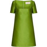 Valentino S Kjoler Valentino Duchesse satin minidress green