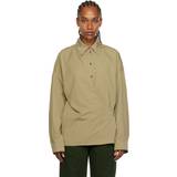 Grøn - Silke Skjorter LEMAIRE Khaki Twisted Shirt GR641 Dusty Khaki IT