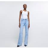 Dame - Firkantet - Lang Jeans River Island 90s straight mid jean in light blue10 L30
