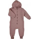 104 - Babyer Jumpsuits Mikk-Line Kid's Wool Baby Suit with Hood Overall 104, brown