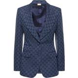 Gucci L Blazere Gucci Gg Cotton Blend Jacket Blue