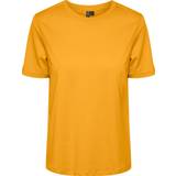 Pieces Bomuld - Gul T-shirts & Toppe Pieces dame t-shirt PCRIA TEE Citrus