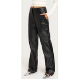 M - Skind Bukser & Shorts Pieces Nicha Trousers Black