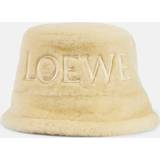 Hør Hovedbeklædning Loewe Logo shearling bucket hat neutrals