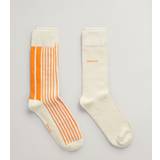 Gant Orange Undertøj Gant Herre 2-Pack stribede ribstrikkede sokker 40-42