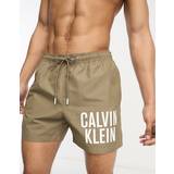 Calvin Klein Brun Badetøj Calvin Klein Swimwear Badeshorts KM0KM00794 Beige Regular Fit