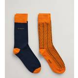 Gant Orange Undertøj Gant Herre 2-Pack sildebensmønstrede sokker 43-45