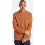 Timberland Nylon Tøj Timberland Phillips Brook Cable-knit Crew Jumper For Men In Brown Brown