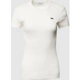Lacoste Dame Overdele Lacoste Women’s Slim Fit Organic Cotton T-shirt White