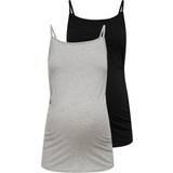 Only Graviditet & Amning Only Mama Tank Top 2-pack Black