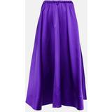 Valentino Silke Nederdele Valentino Pleated satin midi skirt purple