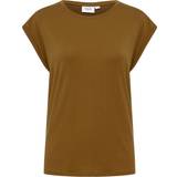 Saint Tropez Elastan/Lycra/Spandex Overdele Saint Tropez AdeliaSZ T-Shirt Brown