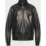 Versace Jakker Versace Leather bomber jacket black