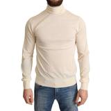 48 - Cashmere Overdele Dolce & Gabbana Cream Cashmere Turtleneck Pullover Sweater IT44