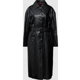 Herre - Skind Frakker Hugo Long-length relaxed-fit coat in mixed faux leathers