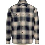 Jersey - Ternede Tøj Polo Ralph Lauren Hi-Pile Checked Cotton-Jersey Shirt Jacket Cream