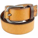 Gul - Kort ærme - Skind Tøj La Martina Yellow Vera Leather Belt
