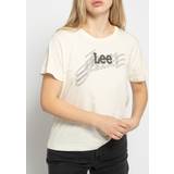 Lee Dame Overdele Lee T-Shirt in beige für Damen, Größe: XL. Bold