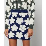 Kenzo Nederdele Kenzo Jacquard Wool-Blend Mini Skirt Blue