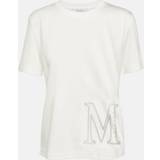 Max Mara Hvid Tøj Max Mara Leisure Monviso cotton-blend T-shirt white