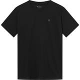 Knowledge Cotton Apparel Herre T-shirts Knowledge Cotton Apparel Loke Badge T-shirt, Black Jet