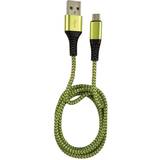Grøn - USB-kabel Kabler LC-Power USB A - Micro USB B M-M 1m