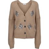48 - Dame - One Size Overdele Gerry Weber Cardigan With Sequin Embellishment Taupe