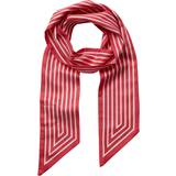 Rød Halstørklæde & Sjal Pieces dame scarf PCJAYLA Cloud Dancer red stripe