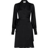 Ballonærmer - Dame - Polyester - Slå om-kjoler Neo Noir Chanel Dress - Black