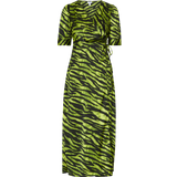 Vero Moda Dame - Grøn - Lange kjoler Vero Moda Maxikjole vmViona 2/4 Long Wrap Dress Grønn