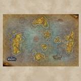 GB Eye Papir Brugskunst GB Eye World of Warcraft Azeroth "Map" Plakat