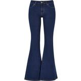 Urban Classics Dame Jeans Urban Classics Jeans Organic low waist flared denim W26L33 till W32L36 Damer blå