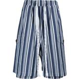 Hvid - Skind Bukser & Shorts Wales Bonner Xalam Stripe Knee-length Shorts Blue/off-white