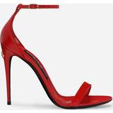 38 ½ - Rød Højhælede sko Dolce & Gabbana Red Patent Leather Heeled Sandals 80315 Rosso IT