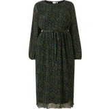 48 - Dame - Lange kjoler - Sort Evoked Vila Maxikjole viDaliana L/S O-neck Midi Dress Svart