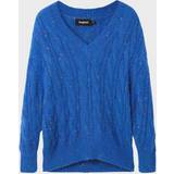 Desigual Viskose Sweatere Desigual Pullover_Lucca, 5022 Ultra Blue