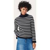 Part Two Overdele Part Two Calluna Striped Jumper Navy