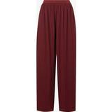 Cashmere - Dame Bukser & Shorts Max Mara Womens Brick Red Alfonsa Wide-leg Mid-rise Knitted Trousers