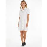 Tommy Hilfiger 16 Kjoler Tommy Hilfiger Mini Shirt Dress In Cotton Mix With Short Sleeves