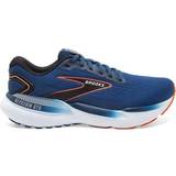 Brooks Hvid Sko Brooks Men's Glycerin GTS 21 Running Shoes Blue Opal/Black/Nasturtium