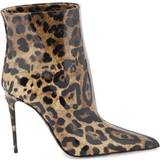 Læder - Multifarvet Støvler Dolce & Gabbana Glossy Leather Ankle Boots