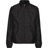 Valentino Herre Jakker Valentino Mens Iconograph Nero Vlogo Brand-print Shell Hooded Jacket