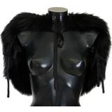 Silke - Sort Tilbehør Dolce & Gabbana Black Silver Fox Fur Scarf