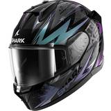 Shark Motorcykelhjelme Shark D-Skwal Blast-R Black Blue Purple KGX Full Face Helmet Black